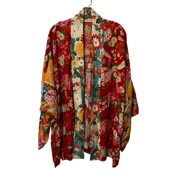Spell and the Gypsy Collective Delilah Patchwork Short Kimono boho festival OS - Picture 6 of 16
